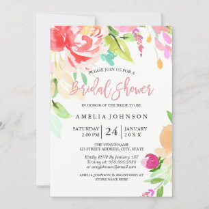 Brautparty-Karte für Aquarellbilder Einladung