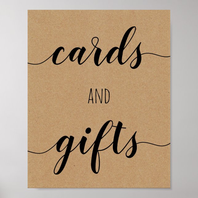 Brautparty-Karten und Geschenkposter Poster (Vorne)