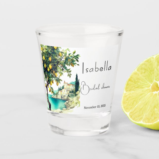 Brautparty La Dolce Vita Schnapsglas (Vorderseite)