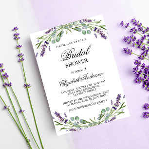 Brautparty Lavendel Violettgrün Luxus Einladung