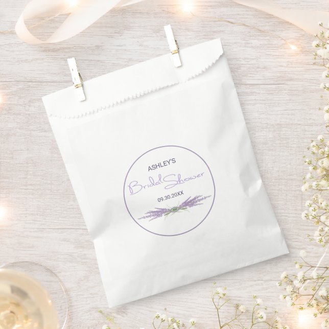 Brautparty Lavender Blume Bündel von benutzerdefin Geschenktütchen (Ausgeschnitten)