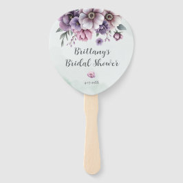 Brautparty Lavender & Green Floral Fächer