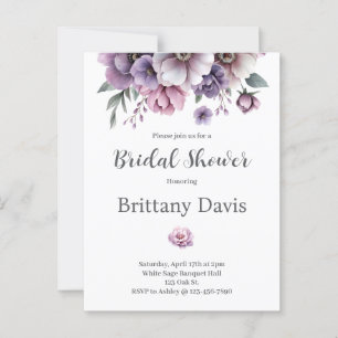 Brautparty Lavender & Green Floral Postkarte