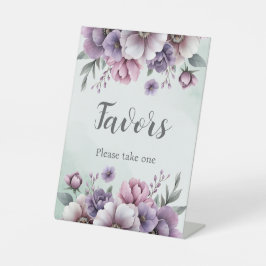 Brautparty Lavender & Green Floral Sockelschild