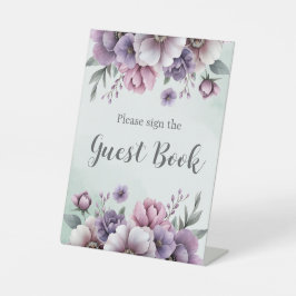 Brautparty Lavender & Green Floral Sockelschild