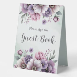 Brautparty Lavender & Green Floral Tischaufsteller