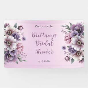 Brautparty Lavender Wasserfarbenfloral Banner