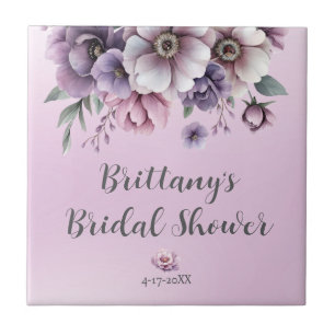 Brautparty Lavender Wasserfarbenfloral Fliese