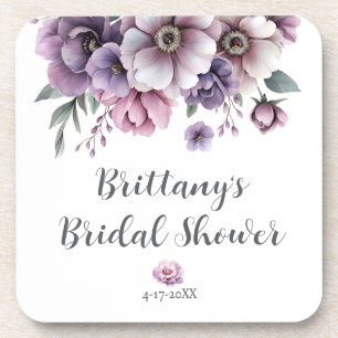 Brautparty Lavender Wasserfarbenfloral Getränkeuntersetzer
