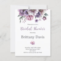 Brautparty Lavender Wasserfarbenfloral