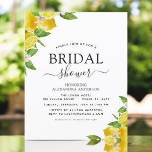Brautparty Lemon Citrus Einladungen