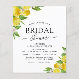 Brautparty Lemon Citrus Einladungen Flyer