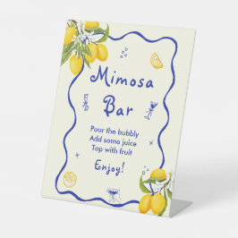 Brautparty Lemon Mimosa Bar Sockelschild