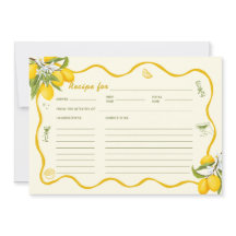 Brautparty Lemon Recipe Card Hauptpresse