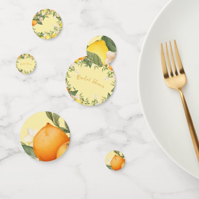 Brautparty Lemons Orange Citrus Floral Konfetti (Gruppe)