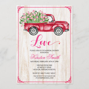Brautparty Liebe Floral LKW Einladung