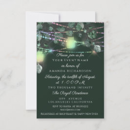 Brautparty Light Jar Rustikal Green Einladung