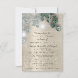 Brautparty Light Jar Rustikale Sepia Gold Einladung