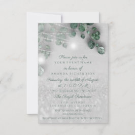 Brautparty Light Jar Rustikaler Glitzer Einladung