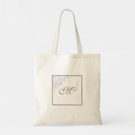 Brautparty Lila französische Lilie Monogram Tragetasche