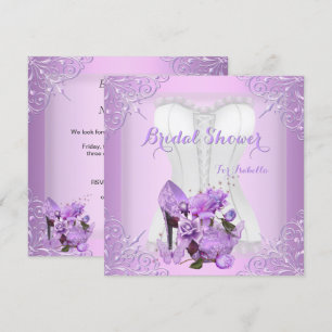 Brautparty Lilac Rose Hi Heel Lace Butterfly 2 Einladung