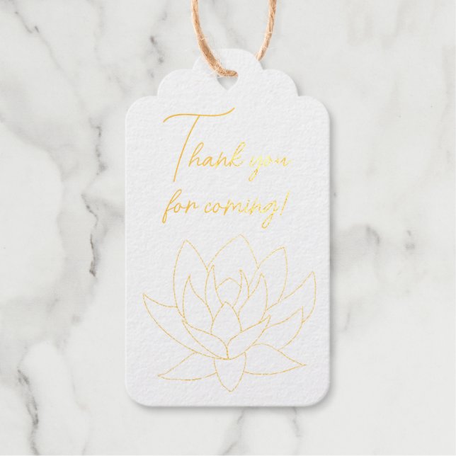 Brautparty Lotus Geschenkanhänger (Vorderseite)