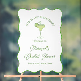Brautparty "Margs & Matrimony" Begrüßungszeichen Acrylschild