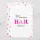 Brautparty Mimosa Bar Sign | Rosa Confetti Einladung (Vorne/Hinten)