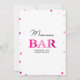 Brautparty Mimosa Bar Sign | Rosa Confetti Einladung (Vorderseite)
