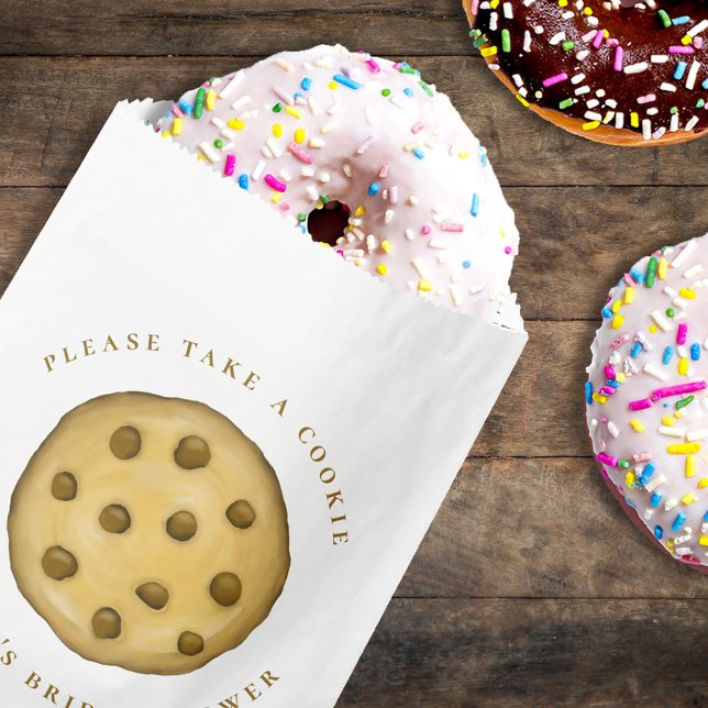 Brautparty Minimalistisch Bitte nehmen Sie einen K Geschenktütchen (Minimalist Please Take a Cookie bridal shower favor bag perfect for dessert tables and treats.)