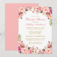 Brautparty mit Blumenmotiven Rosa und Gold
