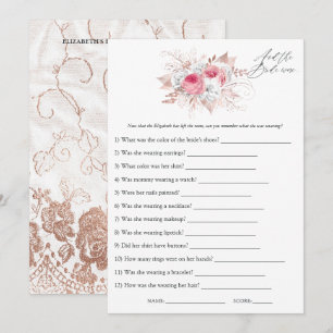 Brautparty mit Flora und Fauna Einladung