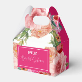 Brautparty mit leuchtend rosa Wasserfarbe Geschenkschachtel