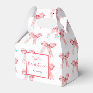 Brautparty mit rosa Koketten-Schleife Geschenkschachtel