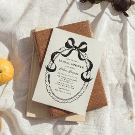 Brautparty mit schwarzer Hand Einladung