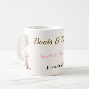 Brautparty mit Stiefeln & Bubbly Kaffeetasse