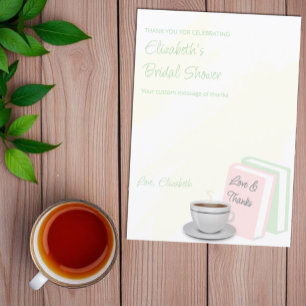 Brautparty mit Tee & Büchern Dankeskarte