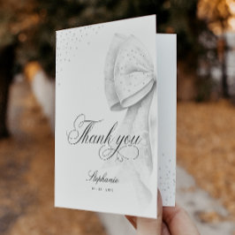 Brautparty mit weißem Bogen geklappt Dankeskarte