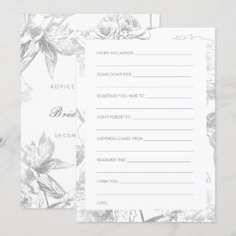 Brautparty Modern Simple Silber Floral Einladung