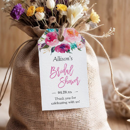 Brautparty Moderne Aquarellblume Vielen Dank Geschenkanhänger