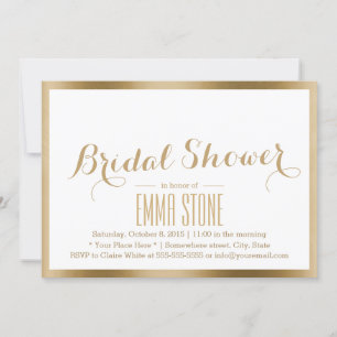 Brautparty Modernes Gold Foil Border Einladung