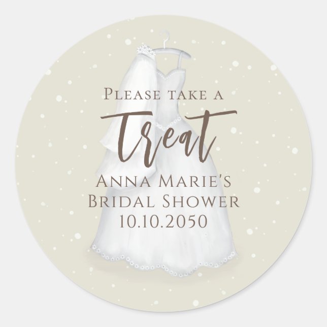 Brautparty Modernes Minimalistisches Hochzeitsklei Runder Aufkleber (Vorderseite)
