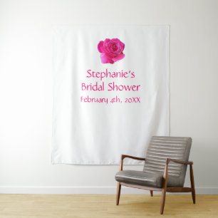 Brautparty Monogramm Name Rosa Cool Wandteppich