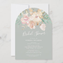 Brautparty Mute Watercolor Florals Arch Einladung
