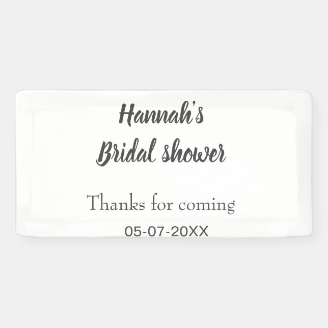 Brautparty Name Datum Jahr hinzufügen Dank für das Banner (Horizontal)