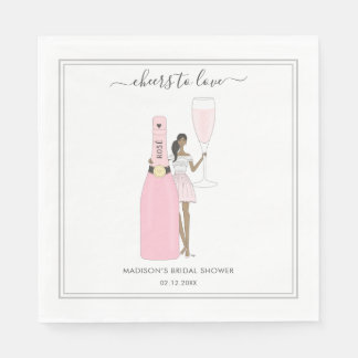 Brautparty Napkin - Bubbly Rose Serviette