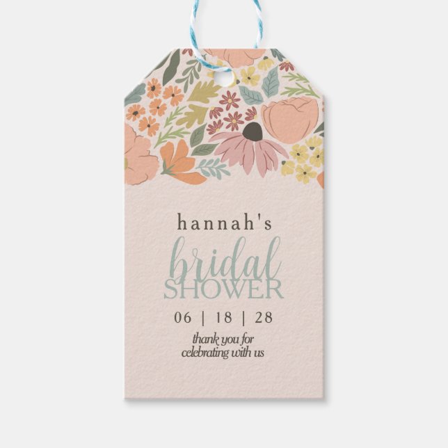 Brautparty oder Hochzeit Geschenkanhänger (Vorderseite)