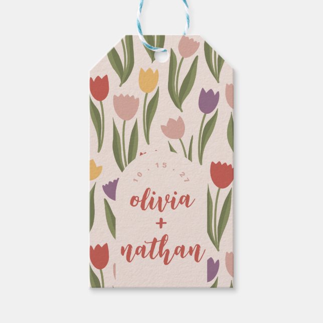 Brautparty oder Hochzeit Personalisiert Geschenkanhänger (Vorderseite)