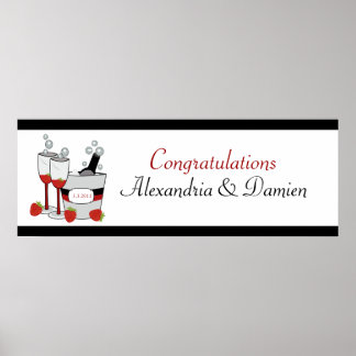 Brautparty oder Verlobung Maßgeschneidertes Banner Poster