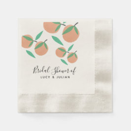 Brautparty Orangen Handgezeichnet botanisch Serviette